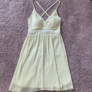 Yellow Pleated Dress